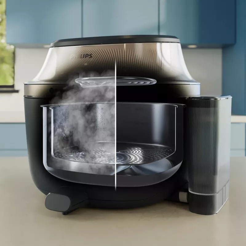 Philips 5000 series NA547/07 fritieris 7.2 L 2000 W Karstā gaisa fritieris Melns, Zelts