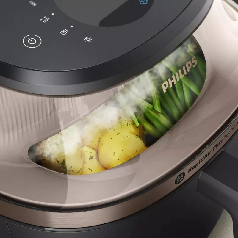 Philips 5000 series NA547/07 fritieris 7.2 L 2000 W Karstā gaisa fritieris Melns, Zelts