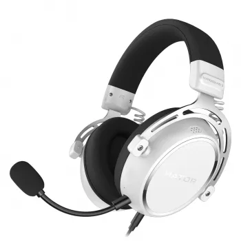 HATOR HYPERGANG 3 Hi-Res Austiņas Vadu Galvas saite Spēlēm USB Type-C / USB Type-A Baltas