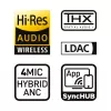 HATOR Hyperpunk 3 Wireless bezvadu austiņas spēlēm, melnas