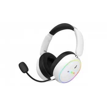 HATOR Phoenix 2 Wireless Bezvadu un vadu spēļu austiņas, USB Type-C / USB Type-A, Bluetooth, balta