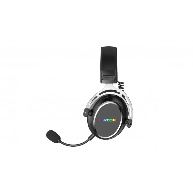 HATOR Hypergang 3 Wireless bezvadu austiņas, galvas saite, spēlēm, USB Type-C / USB Type-A, Bluetooth, melna