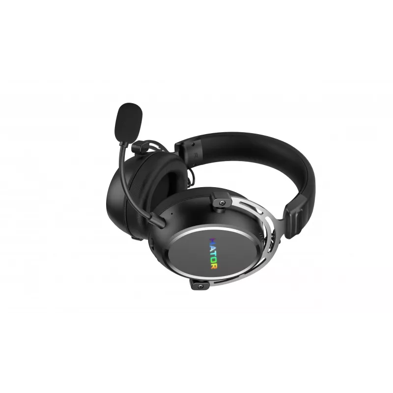 HATOR Hypergang 3 Wireless bezvadu austiņas, galvas saite, spēlēm, USB Type-C / USB Type-A, Bluetooth, melna