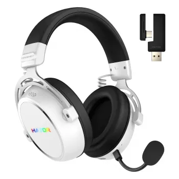 HATOR Hypergang 3 Wireless Bezvadu Spēļu Austiņas Galvas saite USB Type-C / USB Type-A Bluetooth Balta