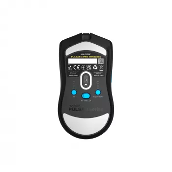 HATOR Pulsar 3 PRO Wireless – Bezvadu spēļu pele, labā roka, RF + Bluetooth + USB, optiskā, 30000 DPI