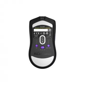 HATOR Pulsar 3 ULTRA 4K bezvadu pele Gaming Labročai RF Wireless + Bluetooth + USB Type-A Optiskā 30000 DPI