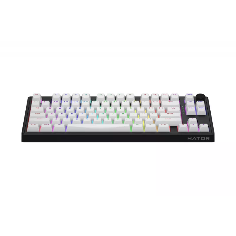 HATOR Skyfall Wireless 80 tastatūra Gaming USB + RF bezvadu + Bluetooth QWERTY US English Melna, Balta