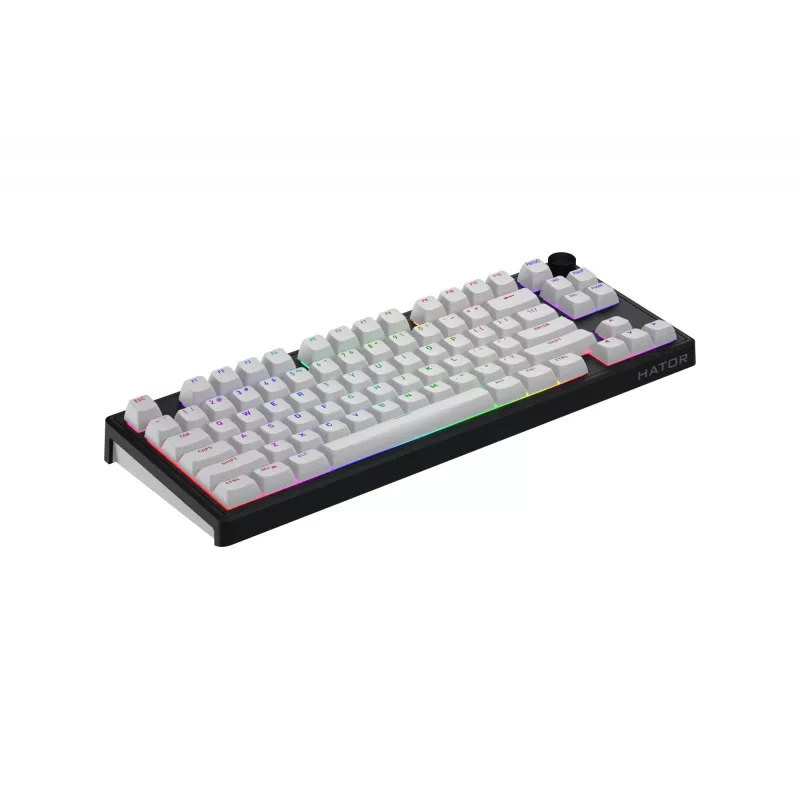 HATOR Skyfall Wireless 80 tastatūra Gaming USB + RF bezvadu + Bluetooth QWERTY US English Melna, Balta