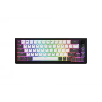 HATOR Skyfall Pro Wireless 65 taustiņu spēļu tastatūra, USB + RF bezvadu + Bluetooth, QWERTY US angļu, melna, pelēka