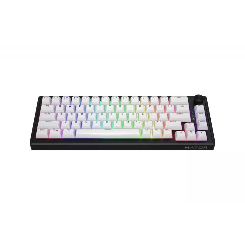 HATOR Skyfall 65 MAG ULTRA 8K tastatūra Gaming USB QWERTY US Angļu Melna, Balta