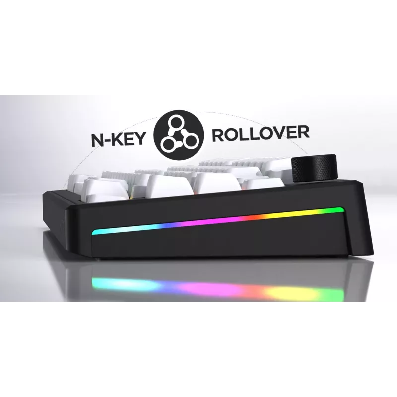 HATOR Skyfall 65 MAG ULTRA 8K tastatūra Gaming USB QWERTY US Angļu Melna, Balta