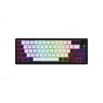 HATOR Skyfall 65 MAG ULTIMA 8K bezvadu tastatūra Gaming USB + RF Bezvadu + Bluetooth QWERTY US English Melna, Balta