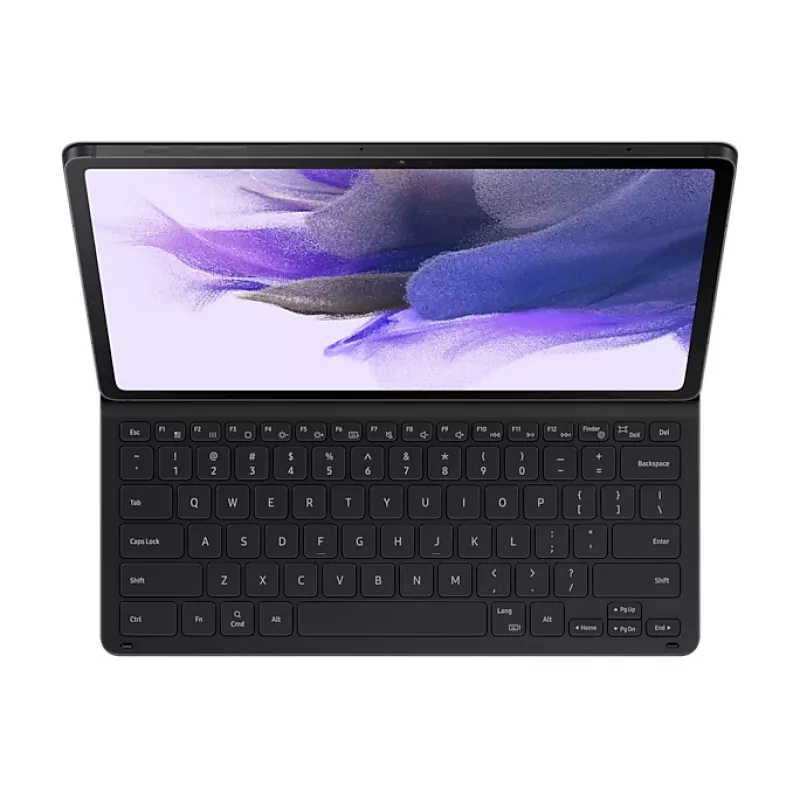 Samsung EF-DT730BBGGDE — tastatūra planšetdatoram, Pogo Pin QWERTZ, melna, Galaxy Tab S7+/S7 FE
