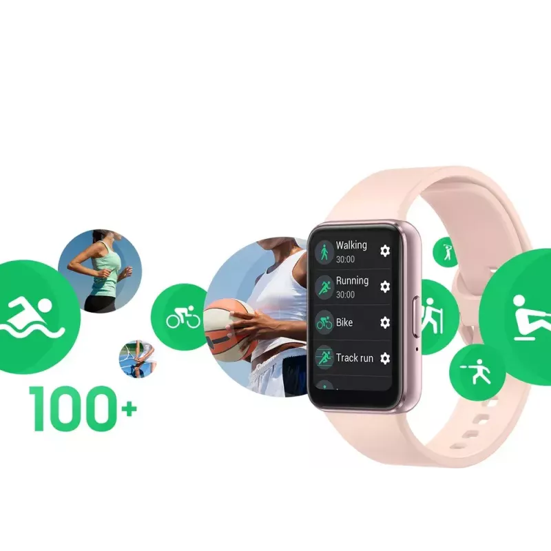 Samsung Galaxy Fit3 4.06 cm (1.6 collu) AMOLED 40 mm Digitāls 256 x 402 pikseļi Skārienekrāns Pelēks