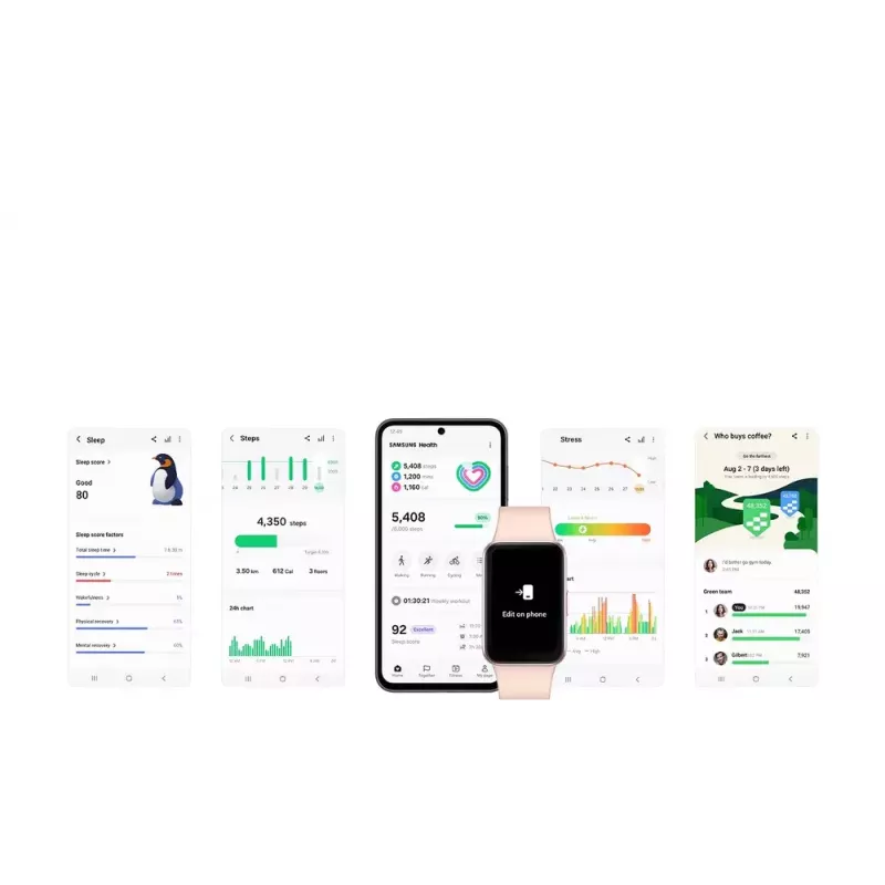 Samsung Galaxy Fit3 4.06 cm (1.6 collu) AMOLED 40 mm Digitāls 256 x 402 pikseļi Skārienekrāns Pelēks