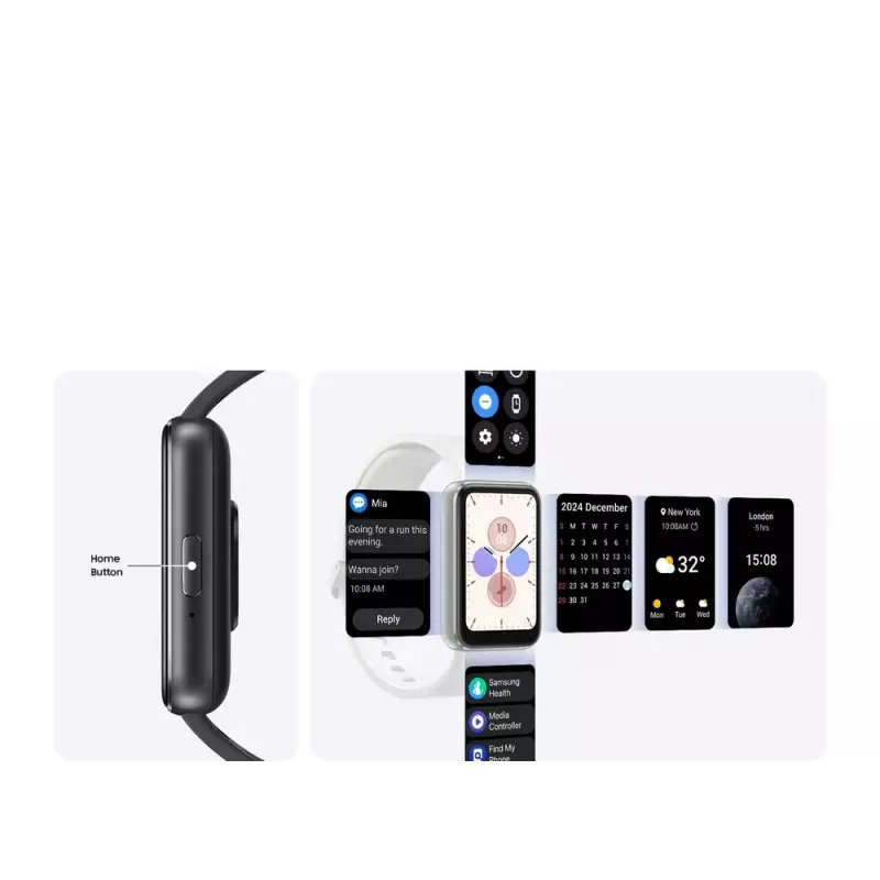Samsung Galaxy Fit3 4.06 cm (1.6 collu) AMOLED 40 mm Digitāls 256 x 402 pikseļi Skārienekrāns Pelēks