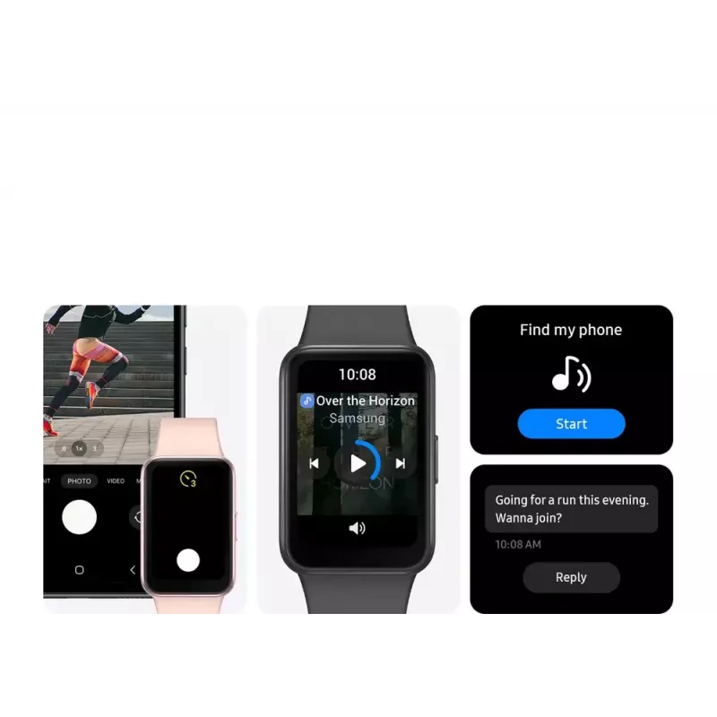 Samsung Galaxy Fit3 4.06 cm (1.6 collu) AMOLED 40 mm Digitāls 256 x 402 pikseļi Skārienekrāns Pelēks