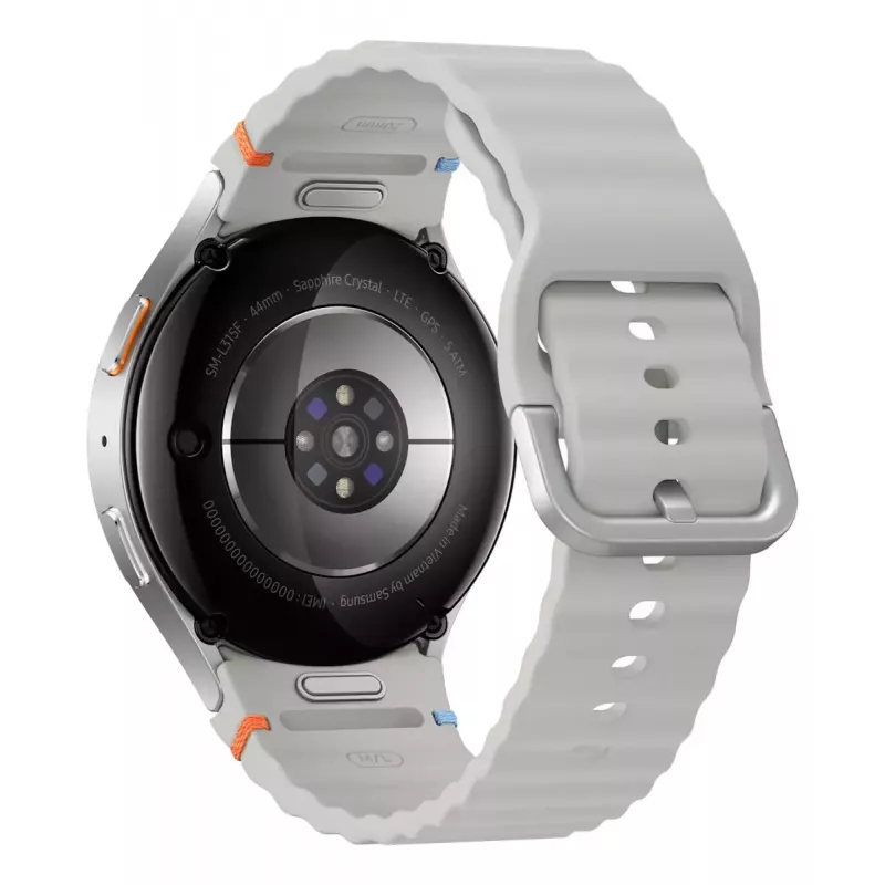 Samsung Galaxy Watch7 3,81 cm (1,5 collu) AMOLED 44 mm Digitāls 480 x 480 pikseļi Skārienekrāns 4G Sudrabs Wi-Fi GPS (satelīts)