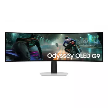 Samsung G91SD OLED monitors 124,5 cm (49 colli) 5120 x 1440 Dual QHD Sudraba