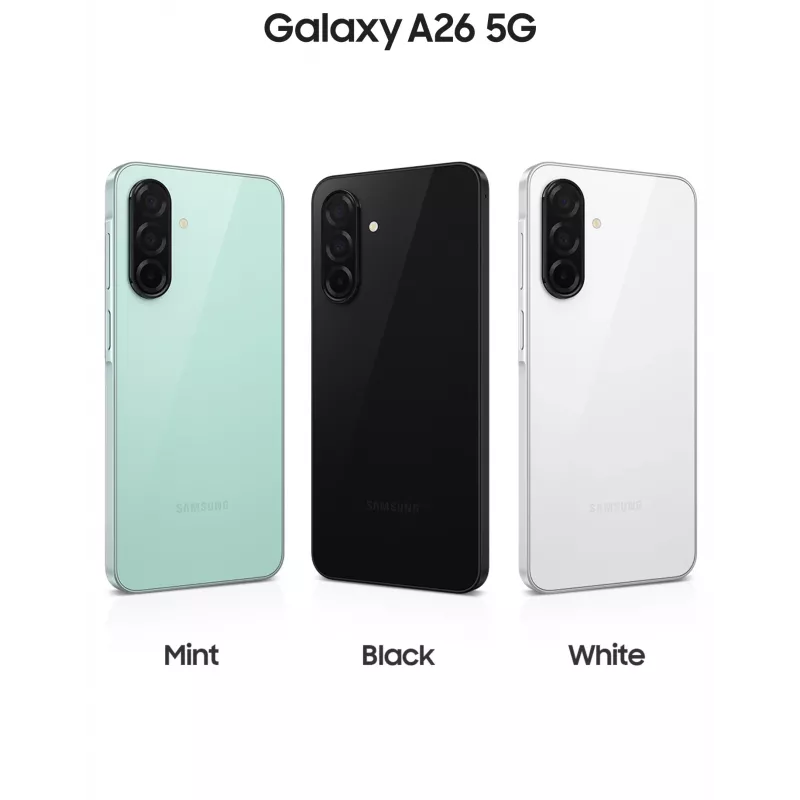 Samsung Galaxy A26 17 cm (6.7 inch) Hybrid Dual SIM Android 15 5G USB Type-C 8 GB 256 GB 5000 mAh Melns