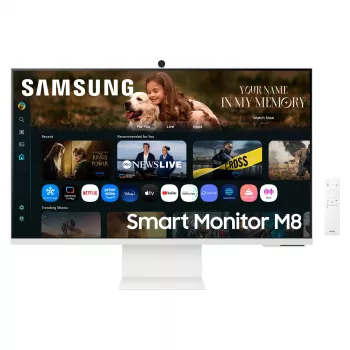 Samsung M8 M80F datora monitors 81,3 cm (32 inch) 3840 x 2160 pikseļi 4K Ultra HD LCD Balts