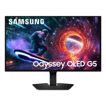 Samsung G50F 27 collu OLED monitors, 2560x1440 Quad HD, 0.03 ms, melns
