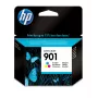 HP 901 oriģinālā trīskrāsu tintes kasetne, standarta ietilpība, ciāna, fuksīna, dzeltena