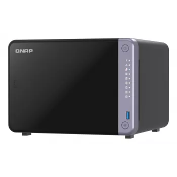 QNAP TS-632X-4G NAS/serveris torņa korpusā, 6 sloti, Alpine AL-524, 4 GB DDR4, QNAP QTS, Melns