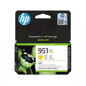 HP 951XL High Yield Yellow Original Ink Kasetne, Dzeltena, 1 gab., 1500 lappuses