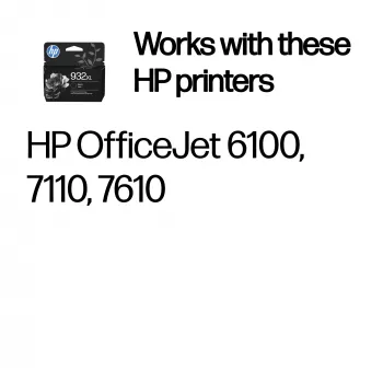 HP 932XL High Yield Black Original Ink Cartridge, Melns, 1 gab., 1000 lapas