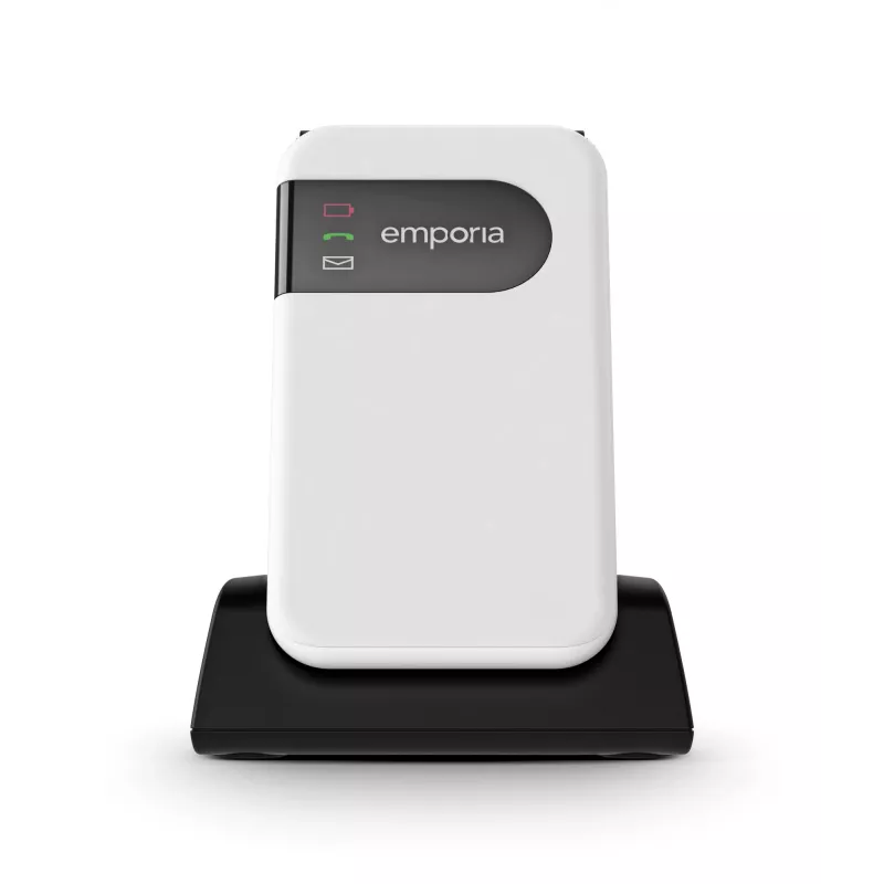 Emporia SIMPLICITYglam Balts Atloka Telefons 7.11 cm (2.8 collu) 106 g Senioru Telefons