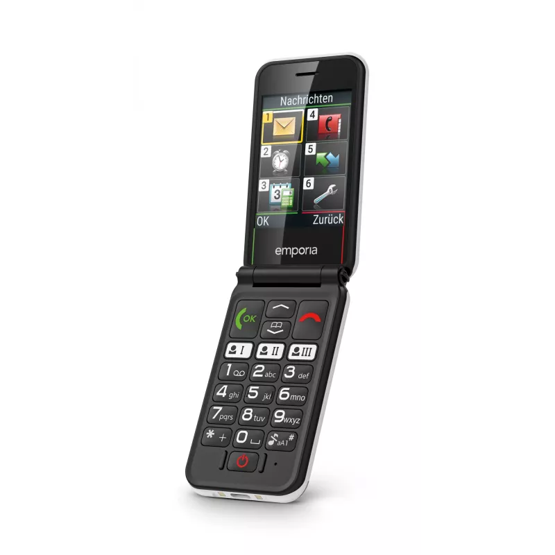 Emporia SIMPLICITYglam Balts Atloka Telefons 7.11 cm (2.8 collu) 106 g Senioru Telefons