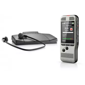Philips DPM 6700 diktofons ar atmiņas karti Sudrabs