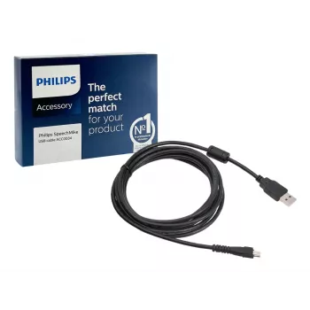 Philips ACC0034/00 rezerves USB kabelis SpeechMike III 2.4 m melns