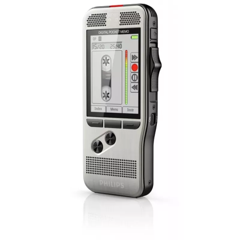 Philips DPM 7200 Diktofons ar zibatmiņas karti, nerūsējošais tērauds