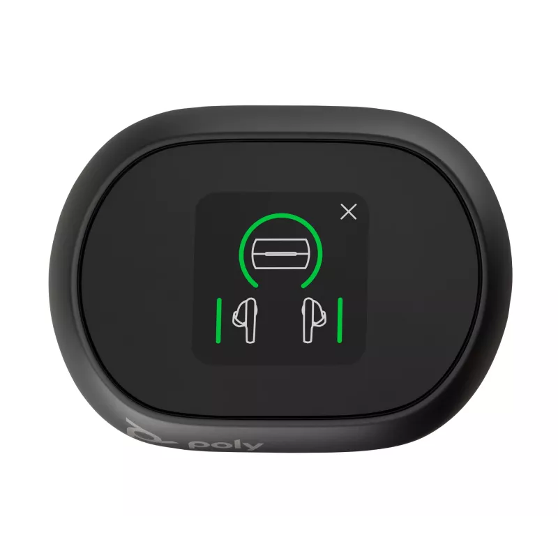 HP Poly Voyager Free 60+M UC Carbon Black Ausīs ievietojamas austiņas + BT700 USB-C Adapteris + Skārienekrāna uzlādes futrālis