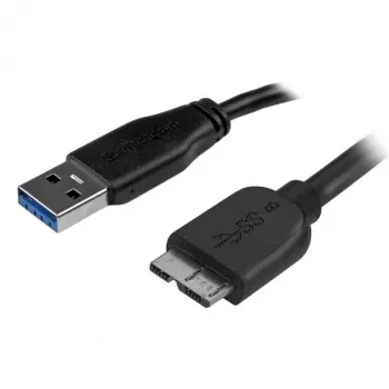 StarTech.com Slim Micro USB 3.0 vads - A/Micro-B - 2m (6 pēdas), USB A, Micro-USB B, USB 3.2 Gen 1 (3.1 Gen 1), Tēviņš/Tēviņš, Melns