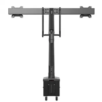 StarTech.com Divu Monitoru Galda Stiprinājums - Ergonomisks Divu Monitoru VESA Stiprinājums 32 collām (8 kg) - Šķērsstieņa Rokturis Sinhronizētai Pilnai Kustībai - Augstuma Regulēšana - C-Clamp/Grommet