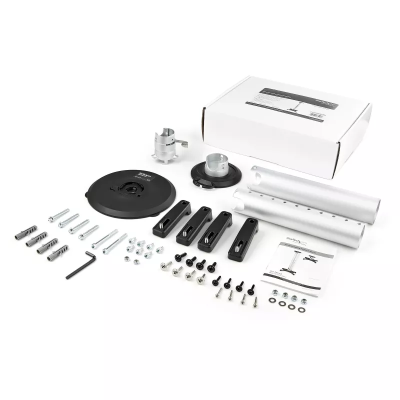 StarTech.com Universāls griestu projektoru stiprinājums - smagās slodzes, augstumā regulējams/izvelkams staba stiprinājums 5-22.7 collas no griestiem - 33 mārciņas (15 kg) - slīpums/griešanās - piekarināms projektora stiprinājums ar kronšteinu