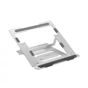 Kensington Easy Riser Aluminium Laptop Riser, klēpjdatora statīvs, sudraba krāsa, alumīnijs, silikons, tērauds, 40,6 cm (16 collas), 5 kg, 86 - 118 mm