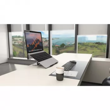 Kensington Easy Riser Aluminium Laptop Riser, klēpjdatora statīvs, sudraba krāsa, alumīnijs, silikons, tērauds, 40,6 cm (16 collas), 5 kg, 86 - 118 mm