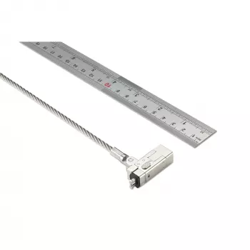 Kensington Slim NanoSaver 2.0 EQ Bloķētājs ar Atslēgu Portatīvajam Datoram, 1.83 m, Nerūsējošais Tērauds, Sudrabs
