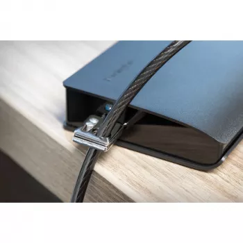Kensington Desktop & Peripherals Locking Kit 2.0, 2.44 m, atslēga, oglekļa tērauds, melns, sudrabs