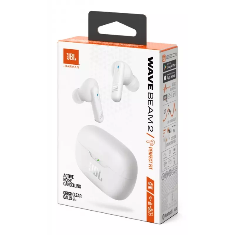 JBL Wave Beam 2 Bezvadu Iekšausmas Austiņas Zvaniem/Mūzikai Balts