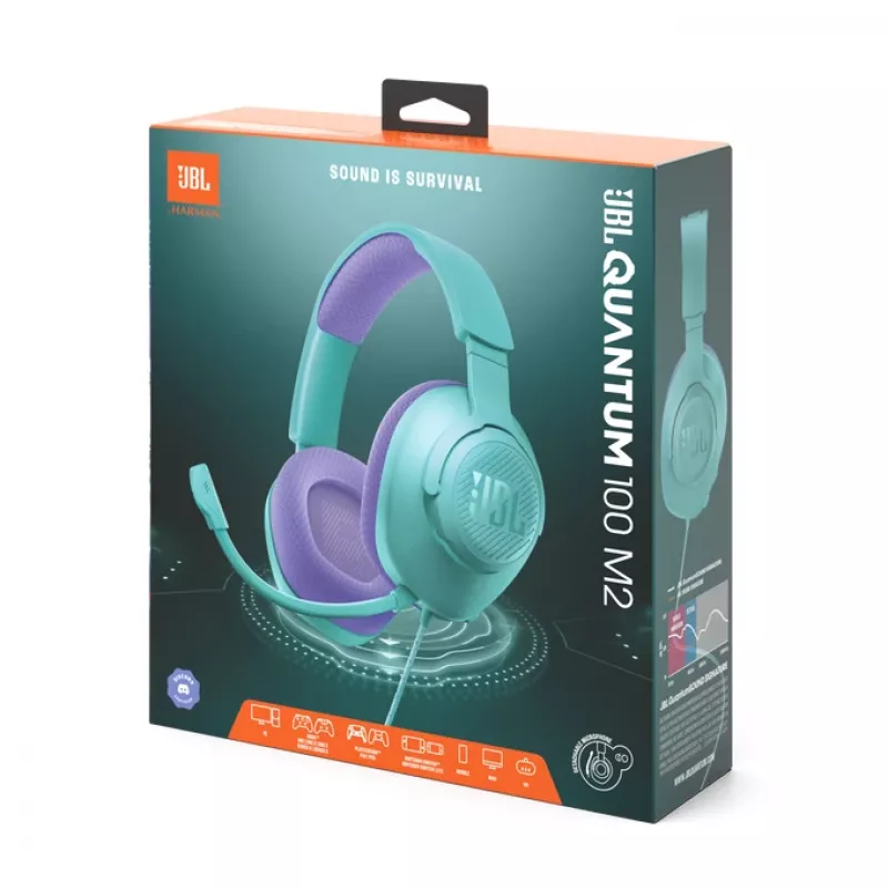 JBL Quantum 100M2 Austiņas Vadu Galvas saite Spēļu Ciāna