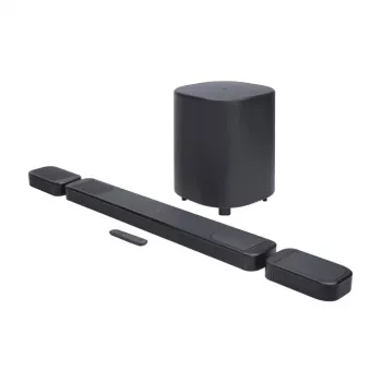 Soundbar JBL Bar 1000MK2 Melns — 7.1.4 kanāli, 960 W kopējā jauda, Dolby Atmos/DTS:X, bezvadu + vadu