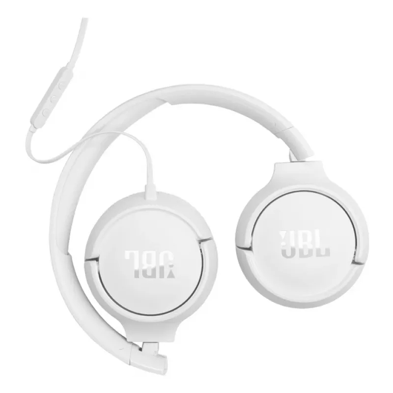 JBL Tune 520C USB-C austiņas, vadu, lentes tipa, zvaniem/mūzikai, USB Type-C, balts