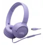 JBL Tune 520C USB-C austiņas, vadu, uz auss, Hi-Res audio, 32mm draiveri, ceriņu krāsa