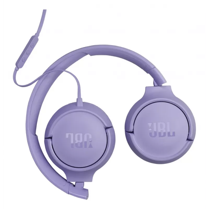 JBL Tune 520C USB-C austiņas, vadu, uz auss, Hi-Res audio, 32mm draiveri, ceriņu krāsa