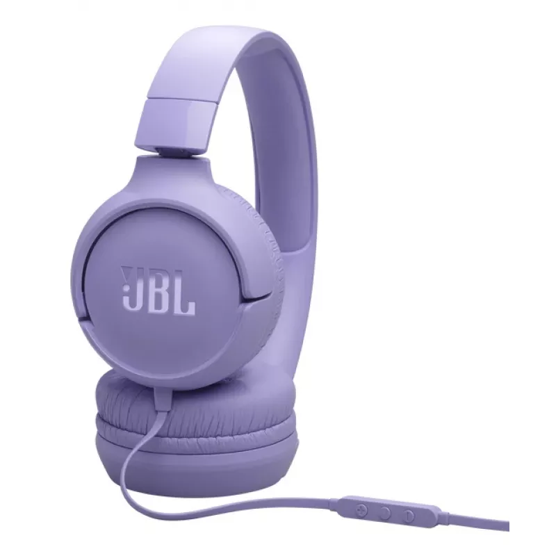 JBL Tune 520C USB-C austiņas, vadu, uz auss, Hi-Res audio, 32mm draiveri, ceriņu krāsa